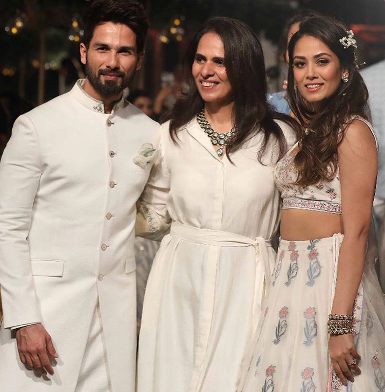 Shahid Kapoor, Anita Dongre and Mira Kapoor
