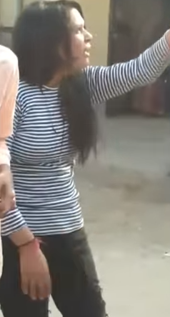 Girl Dancing Drunk In front Of Her BF's House Due To Break Up