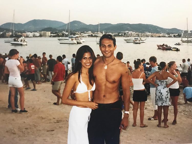 Nikhil Chinapa with wife Pearl