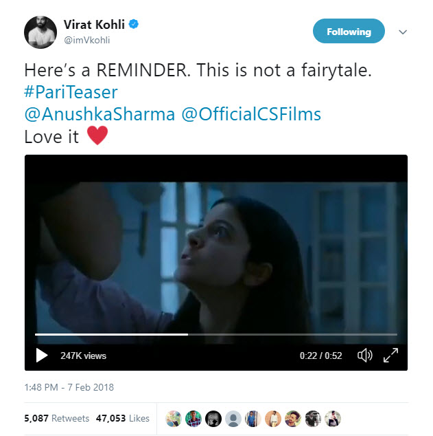 Virat Kohli on Pari teaser