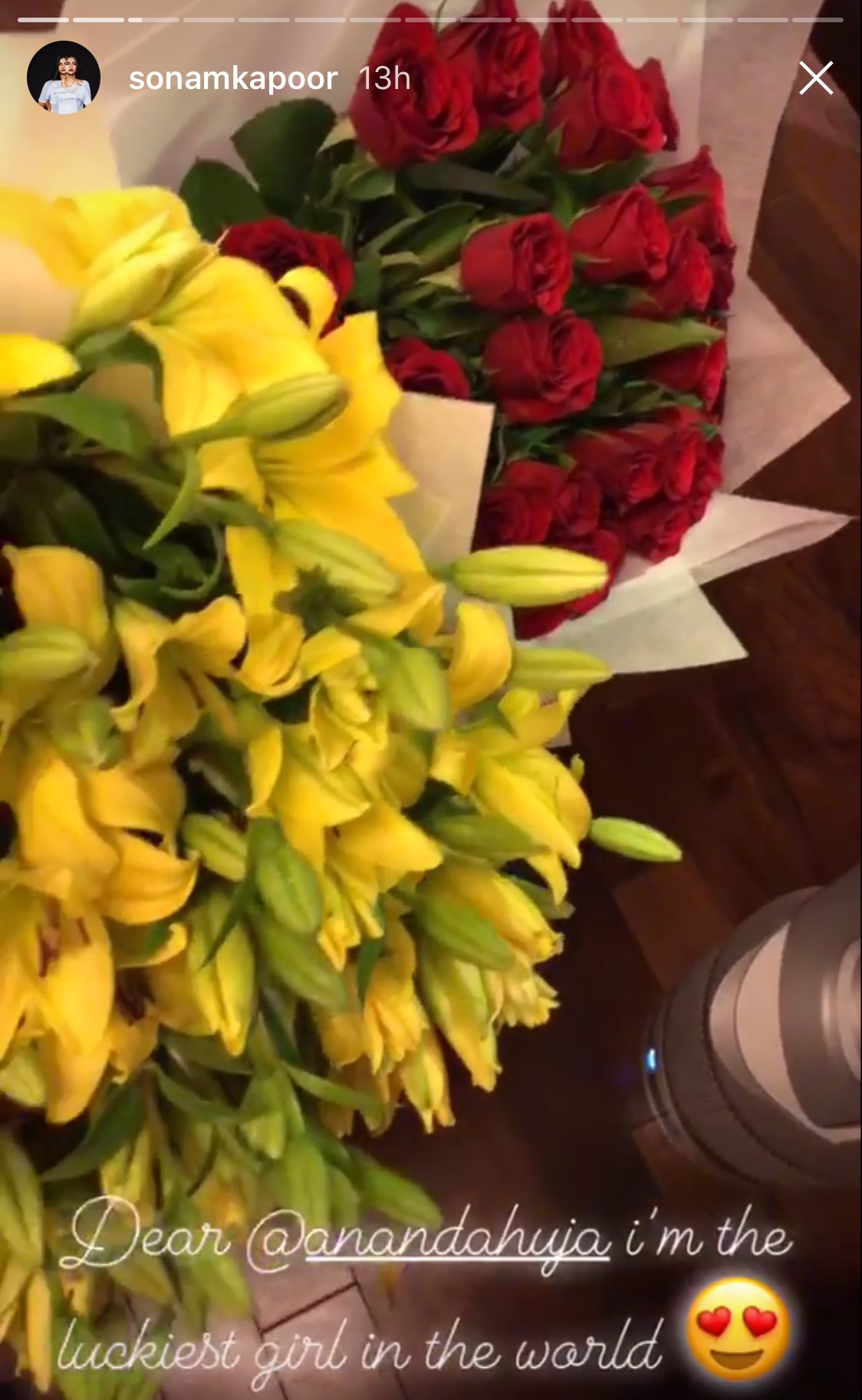 Sonam Kapoor Insta Picture With Valentines Message For Anand Ahuja