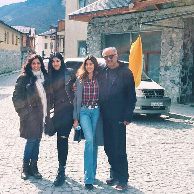 Sridevi, Boney, Janhvi and Khushi Kapoor