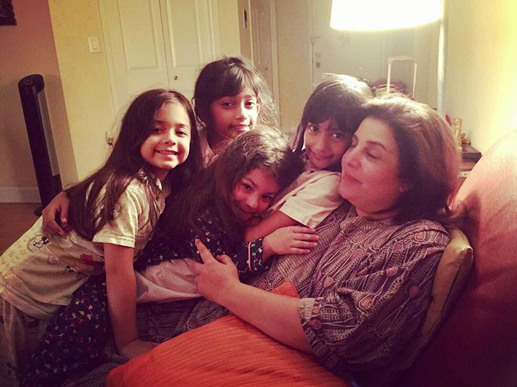 Farah Khan and her triplets