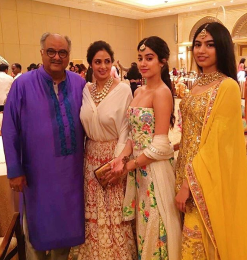 Sridevi, Boney Kapoor, Janhvi and Khushi