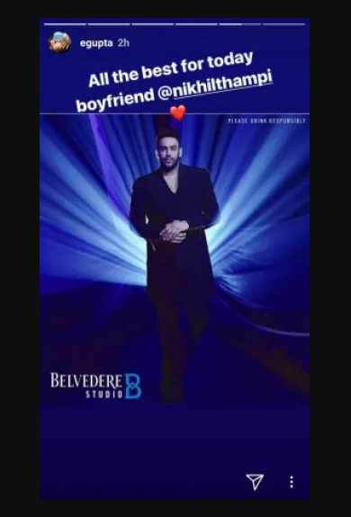 Esha Gupta with Nikhil Thampi