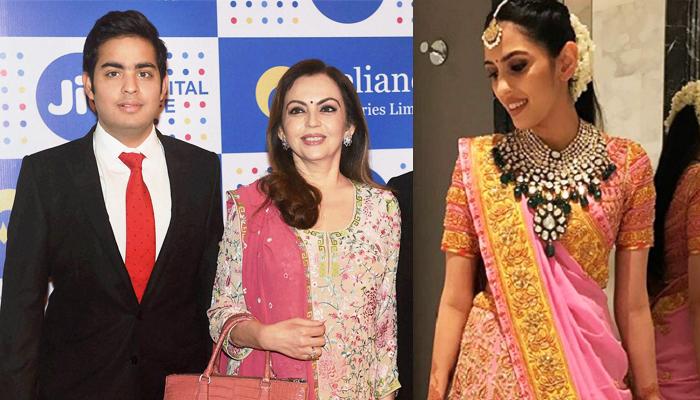 Nita Ambani, Akash Ambani and Shloka Mehta