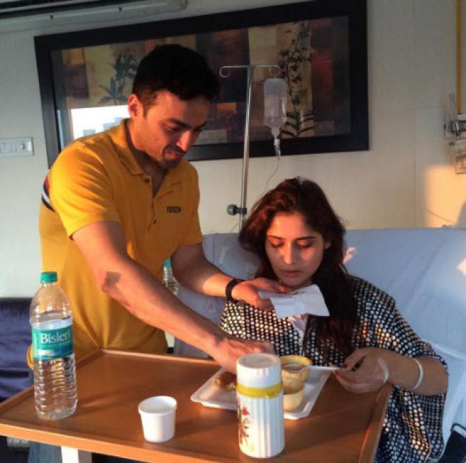 Ayaz Khan with ex Aarti Singh