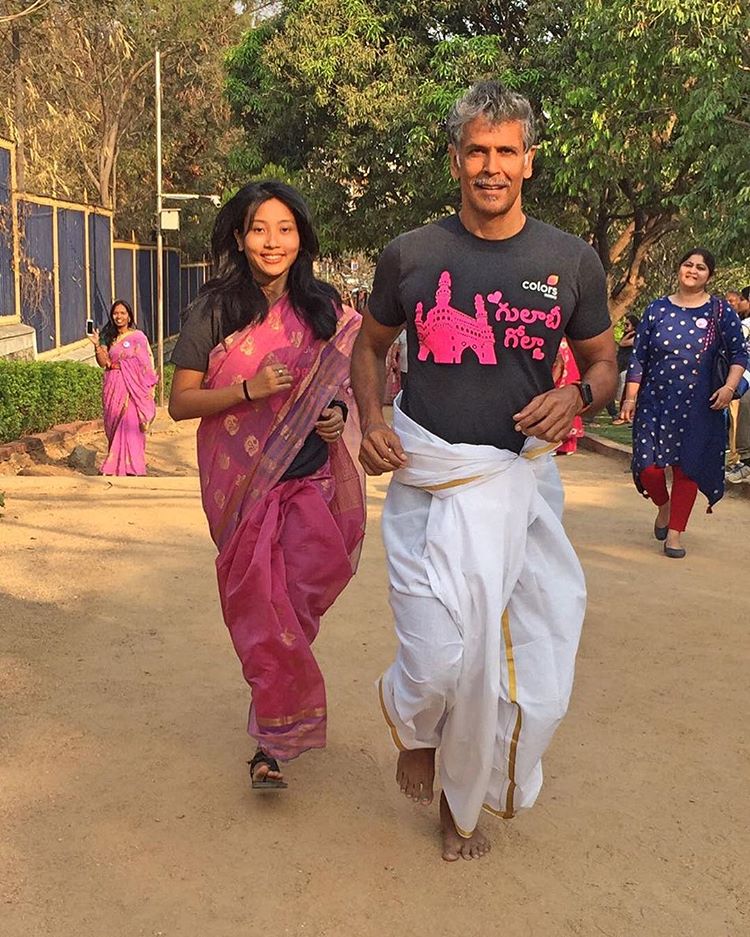 Milind Soman and Ankita Konwar