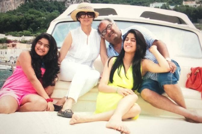 Boney, Janhvi, Khushi On Sridevi's Win
