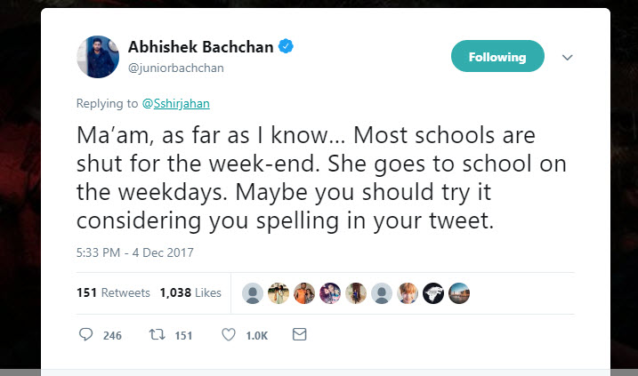 Abhishek Bachchan Shuts Down A Troll