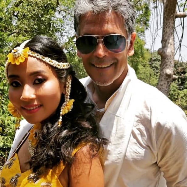 Milind Soman and Ankita Konwar