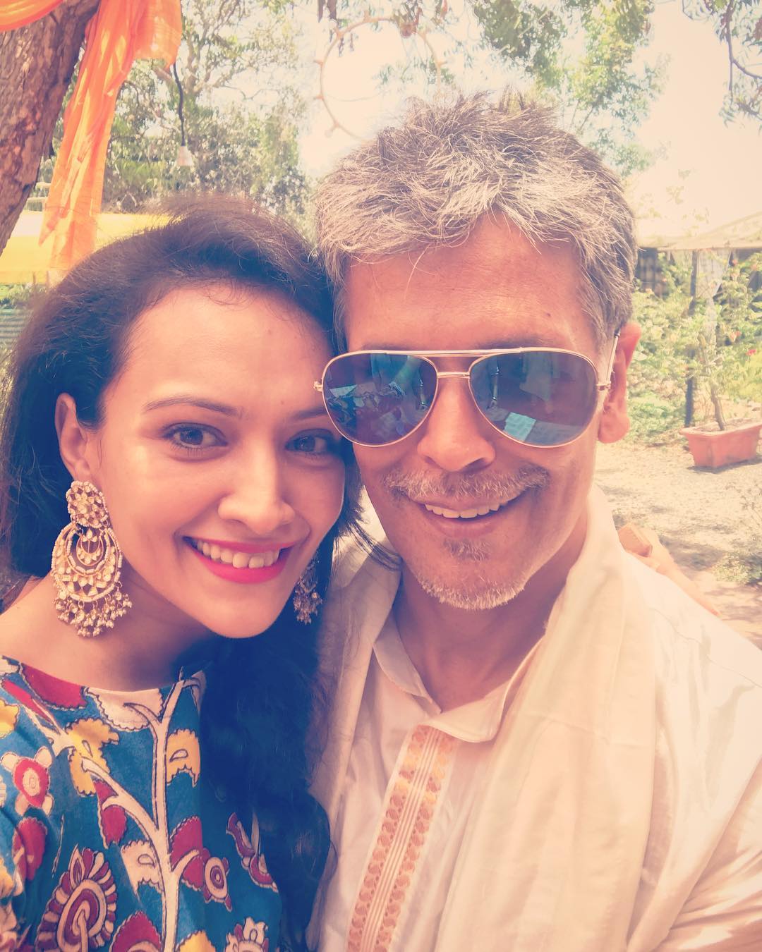 Milind Soman and Ankita Konwar