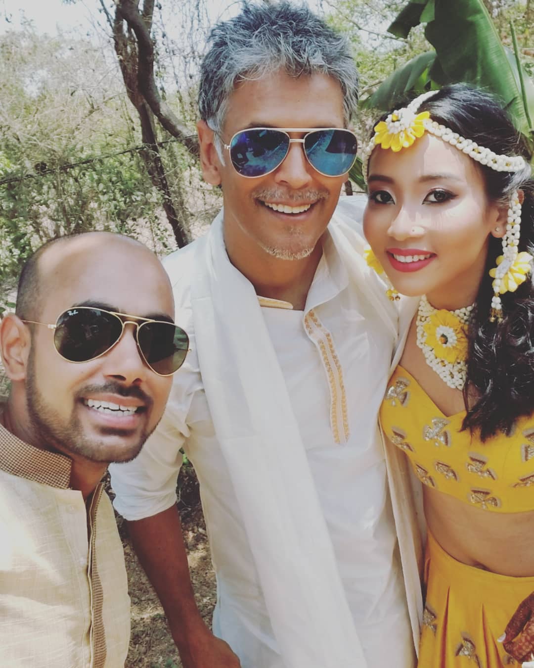 Milind Soman and Ankita Konwar