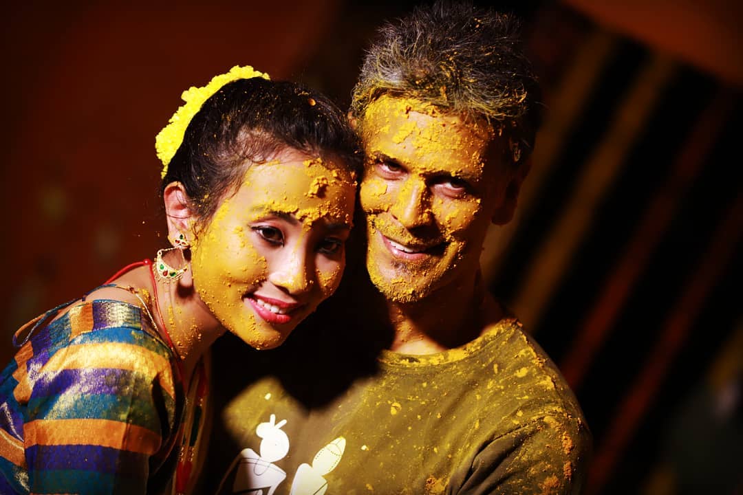 Milind Soman and Ankita Konwar