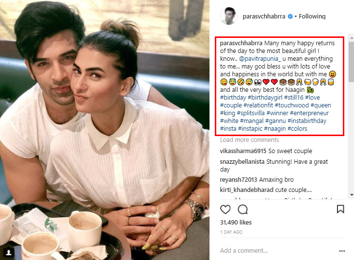 Pavitra Punia and Paras Chabbra