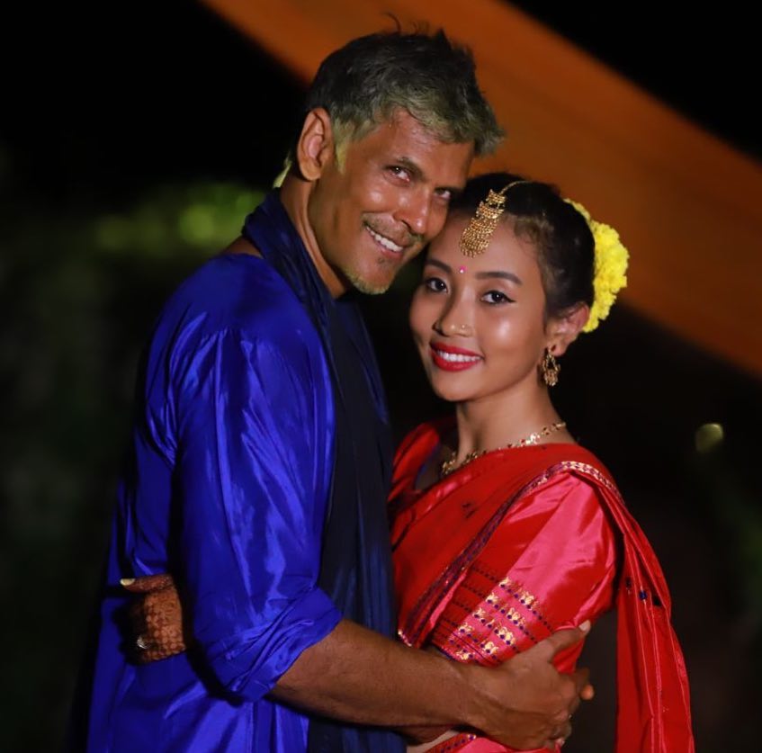 Milind Soman and Ankita Konwar