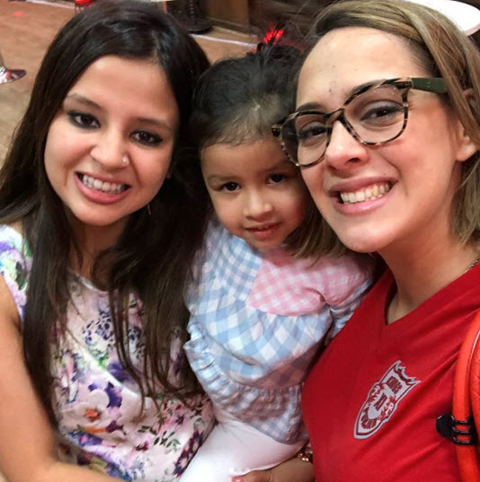 Hazel Keech, Sakshi Dhoni and Ziva Dhoni