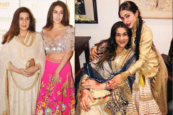 Amrita Singh with Sara Ali Khan