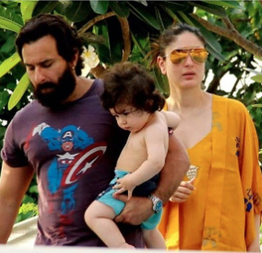 Kareena Kapoor Khan, Saif Ali Khan and Taimur Ali Khan