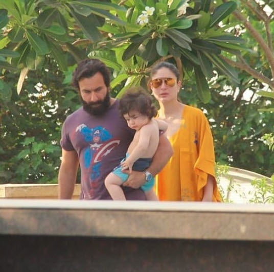 Kareena Kapoor Khan, Saif Ali Khan and Taimur Ali Khan