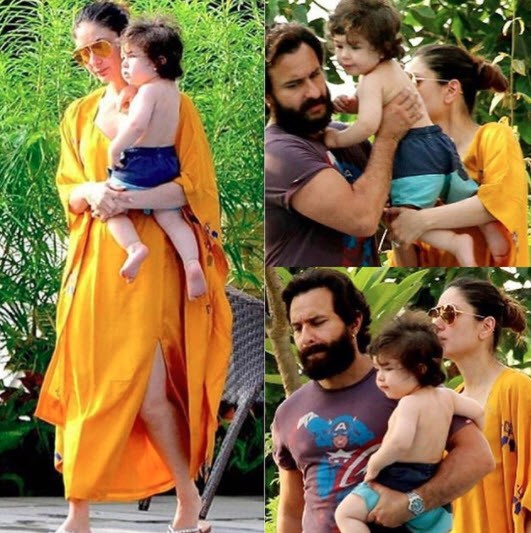 Kareena Kapoor Khan, Saif Ali Khan and Taimur Ali Khan