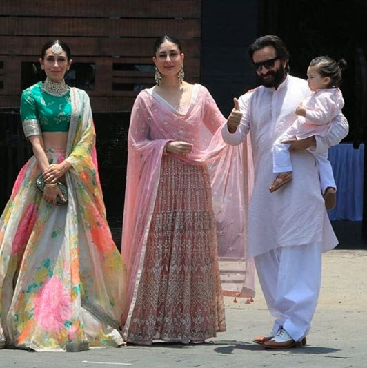 Kareena Kapoor Khan, Saif Ali Khan, Taimur Ali Khan And Karisma Kapoor