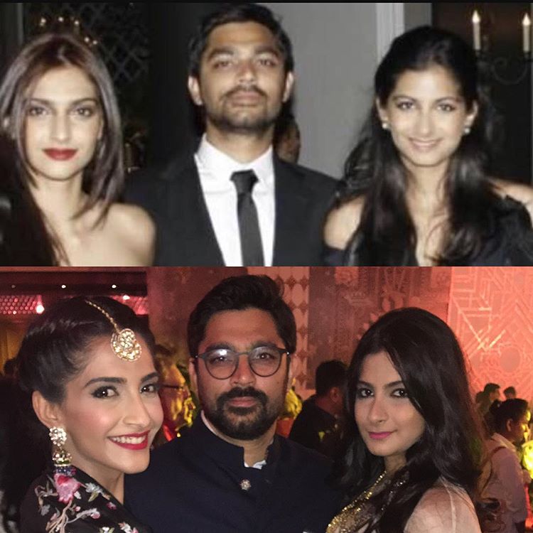 Rhea Kapoor, Sonam Kapoor and Karan Boolani