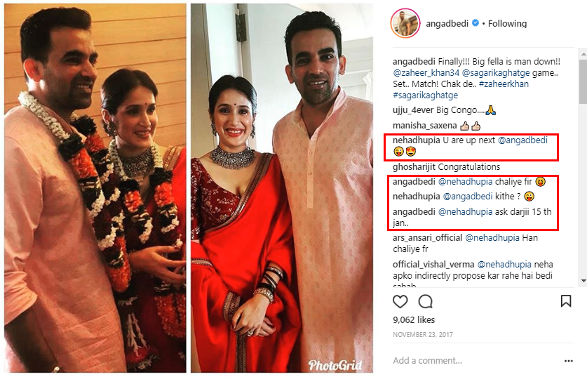 Neha Dhupia and Angad Bedi