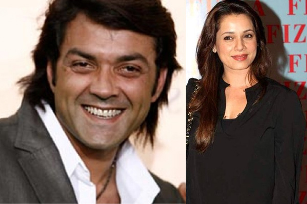 Neelam Kothari Soni and Bobby Deol