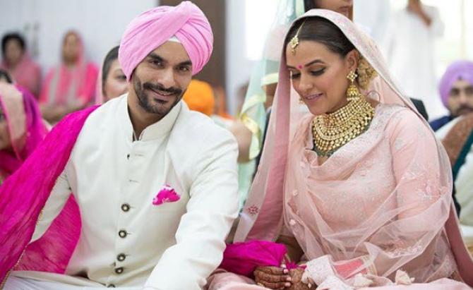 Neha Dhupia asked to tie rakhee