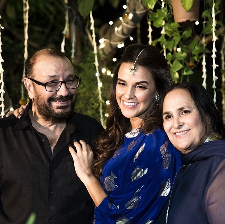 Neha Dhupia With Her Parents