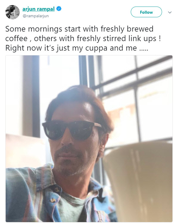 Arjun Rampal tweets about link-up with Natasa Stankovic