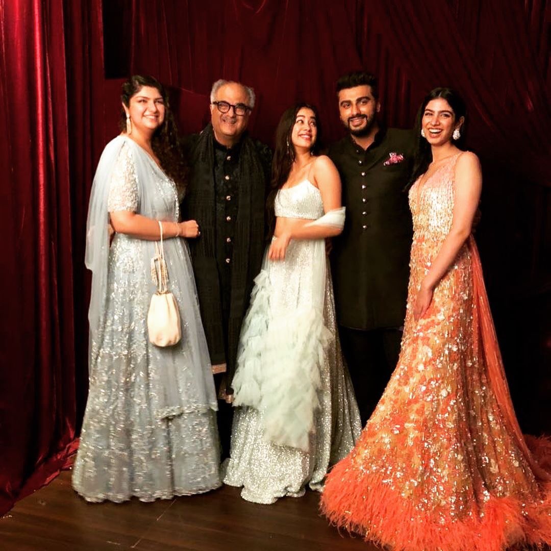 Boney Kapoor With His Children