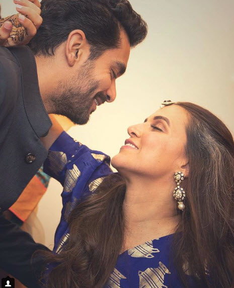Neha Dhupia and Angad Bedi one month