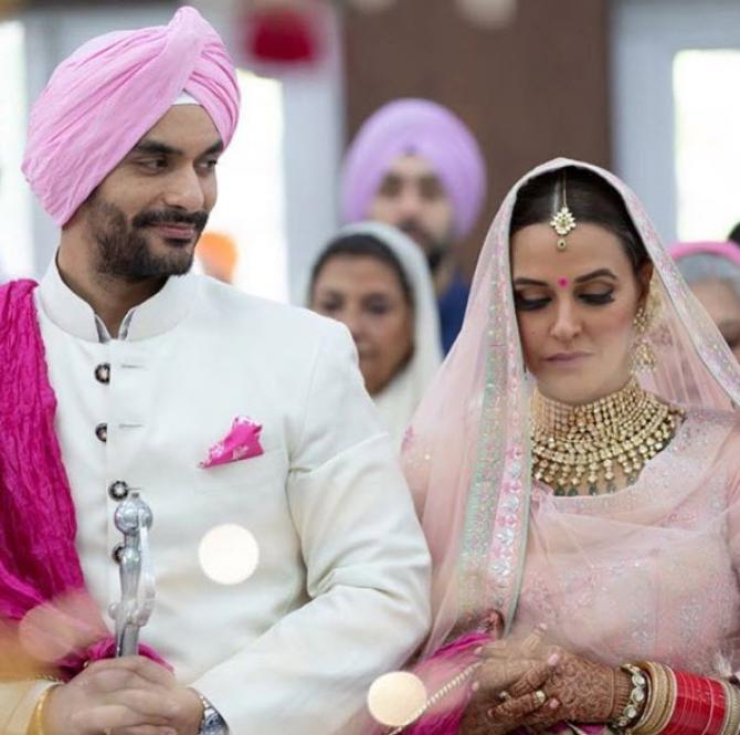 Neha Dhupia and Angad Bedi