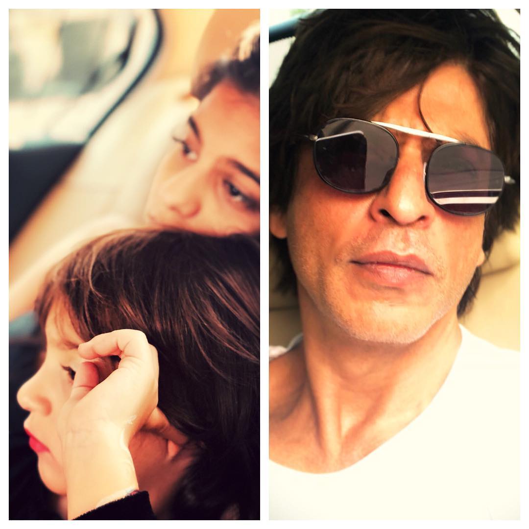 AbRam Khan, Suhana Khan and Shah Rukh Khan