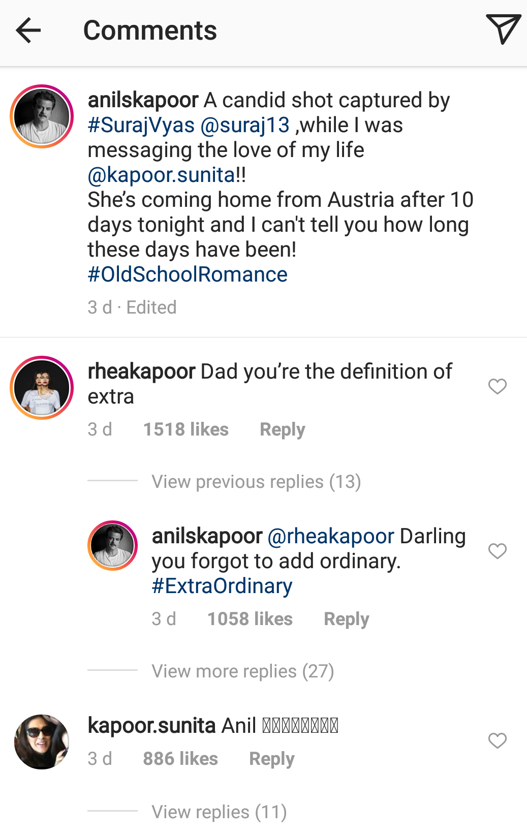 Rhea Kapoor Trolls Father Anil Kapoor