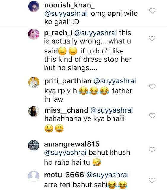 Suyyash rai abusive comment