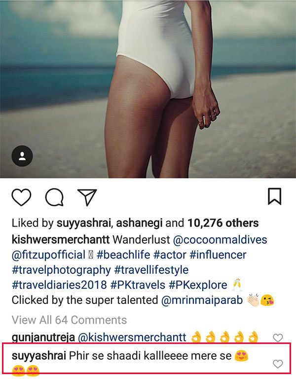 Suyyash rai comments on kishwer post