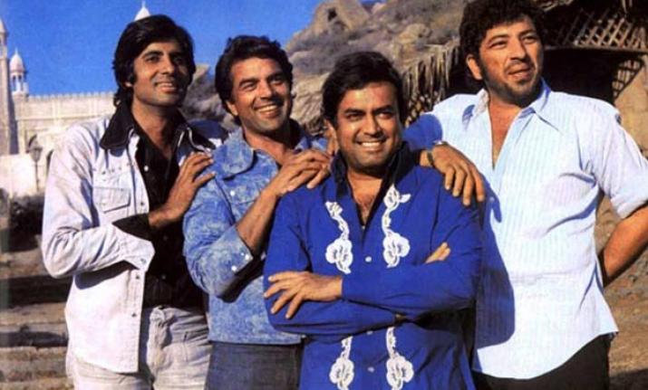 Amjad with his sholay co-stars