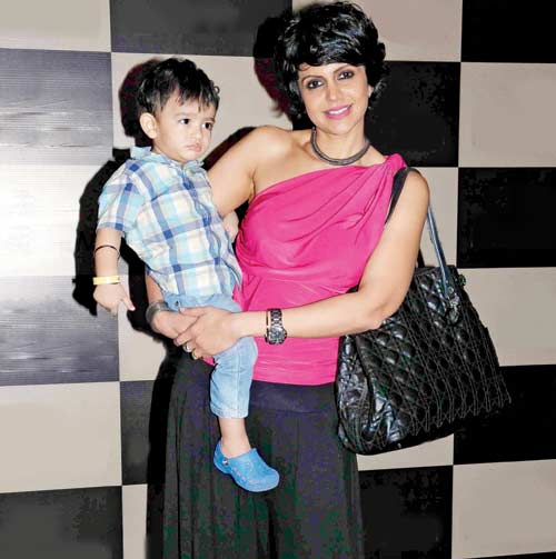 Mandira Bedi with her baby boy