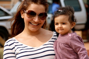 Shweta Kawaatra with her baby girl