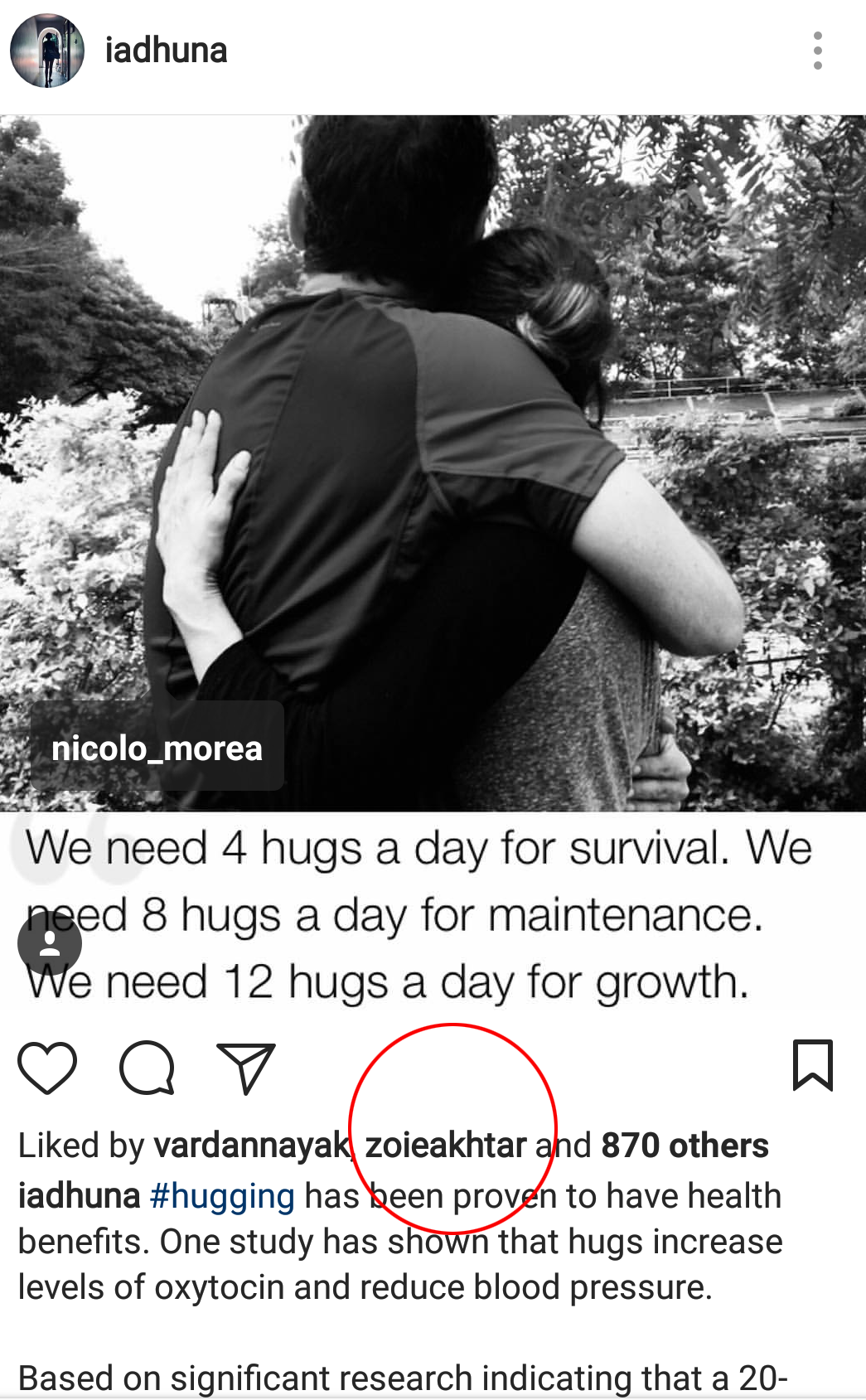 Zoya Akhtar Likes Adhuna's Post