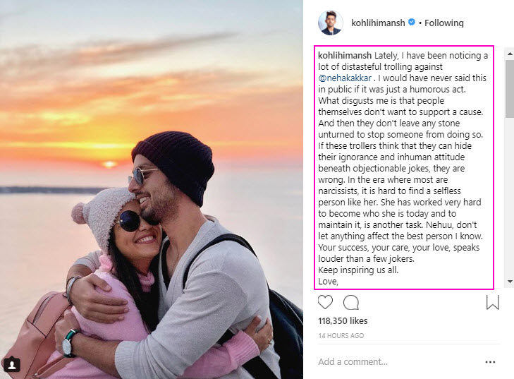 Neha Kakkar and Himansh Kohli