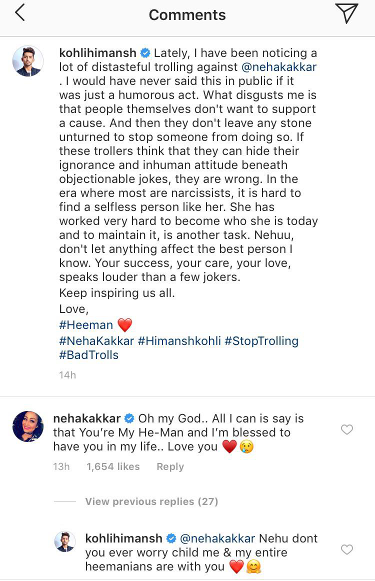 Neha Kakkar and Himansh Kohli