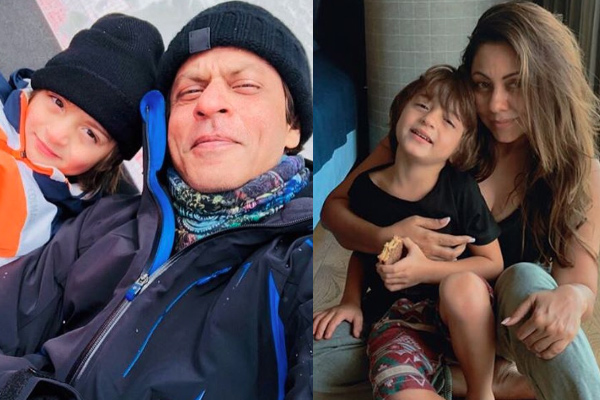Shah Rukh Khan, Gauri Khan and AbRam Khan