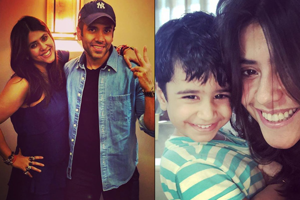 Ekta Kapoor, Tusshar Kapoor and Laksshya Kapoor