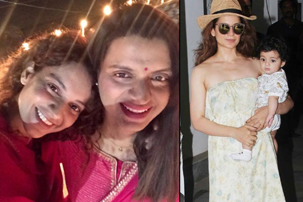 Kangana Ranaut, Rangoli Chandel and Prithvi Raj Chandel