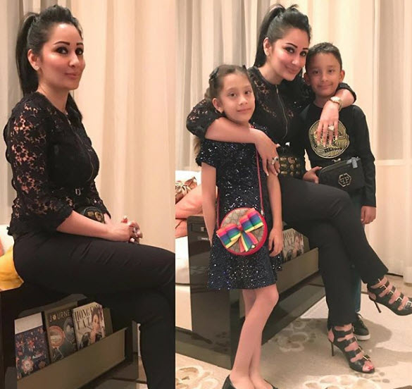 Maanayata celebrates birthday with family