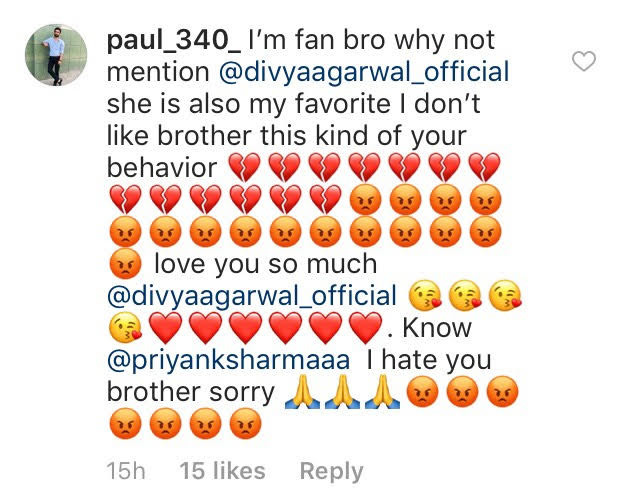 Priyank trolled for not praising divya
